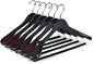 Luxury Wide Shoulder Wooden Hangers 18 Pack, with Velvet Bar, Smooth Mahogany Finish Wood Suit Hanger Coat Hanger for Closet, Holds Upto 20lbs, 360° Swivel Hook, for Jacket, Dress Heavy Clothes Hanger
