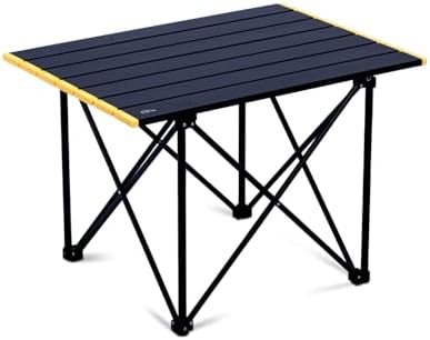 iClimb Ultralight Compact Camping Folding Table (Reinforced Black - L)