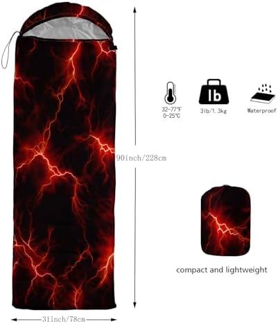 QOOMO Camping Sleeping Bags,3 Season Warm & Cool Weather,Lightweight,Waterproof Sleeping Bags for Adults & Kids,Traveling,and Outdoors,Camping Gear Equipment