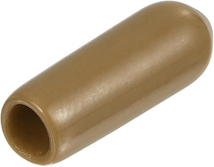 uxcell 20pcs Rubber End Caps 4mm(3/16") ID Vinyl PVC Round Tube Bolt Cap Cover Screw Thread Protectors Light Brown