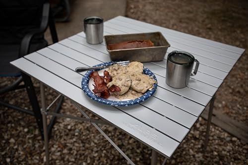 ALPS Mountaineering Aluminum Roll-Top Camp Table with Fast Setup and Compact Storage