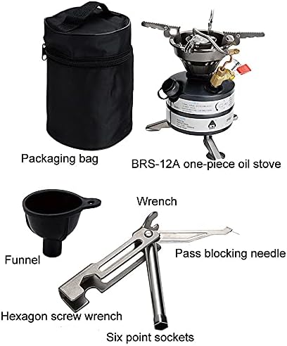 Outdoor Mini One-Piece Liquid Fuel Camping Gasoline Stove Burner Lightweight Portable Gasoline Stove