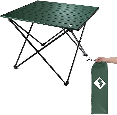 VILLEY Portable Camping Side Table, Ultralight Aluminum Folding Beach Table