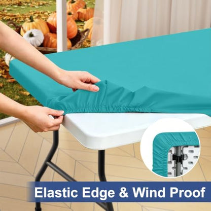 homing Rectangle Table Cloth Cover 6 Foot Elastic Fitted Tablecloth