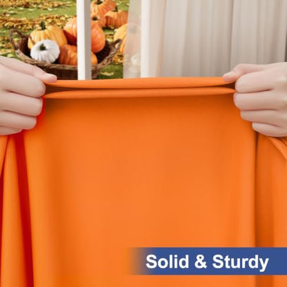 homing Rectangle Table Cloth Cover 8 Foot Orange Elastic Fitted Tablecloth