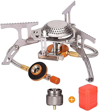 Portable Camping Gas Stove with 1LB Propane Tank Adapter