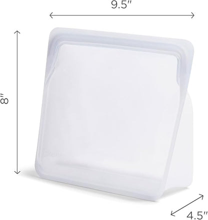 Stasher Premium Silicone Reusable Food Storage Stand-Up Mega Bag, Sea Urchin, Microwave, Sous Vide, Dishwasher, Oven and Freezer Safe, BPA Free, Leak-free, Eco-friendly, 104 Oz