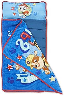 Paw Patrol We're a Team Nap-Mat Set– Quilted Nap Mat with Built-in Pillow and Plush Blanket – Portable Nap Mat for Daycare, Preschool, Sleepovers & Travel – for Boys or Girls Ages 3+