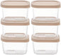 Glass Food Storage Containers with Lids — 12 Piece — 10.5 oz Glass with BPA-Free Leak Resistant Stackable Lids — Microwave, Oven & Dishwasher Safe — Ideal for Meal Prep & More - Cashew Cream