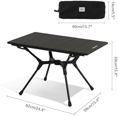 Naturehike YL01 Portable Camping Table, Lightweight Folding Backpacking Table for Hiking, Tailgating, Picnics, Beach, Travel