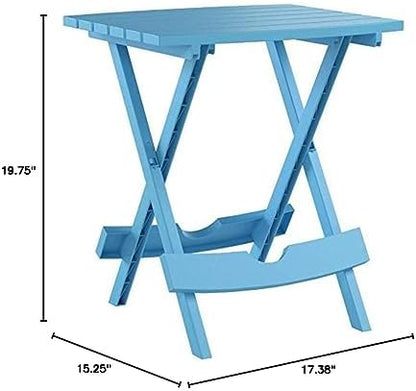 Adams Manufacturing 8500-21-3700 Plastic Quik-Fold® Side Table, Pool Blue