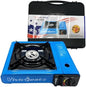 vivicreate 7000 BTU Portable Stove, Camping Stove, Butane Stove, Outdoor stove,Korean style BBQ stove,Blue