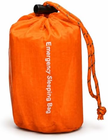NovaMedic Emergency Sleeping Bag – 84"x36" Thermal Mylar Survival Bivy Sack – Waterproof, Lightweight & Compact Emergency Blanket for Camping, Hiking, Outdoor Survival & Travel