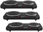 Elite Gourmet EDB-302BF Countertop Double Cast Iron Burner, 1500 Watts Electric Hot Plate, Temperature Controls, Power Indicator Lights, Easy to Clean, Black (Pack of 3)
