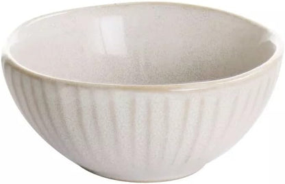 The Season Essentials Ceramic Tunisian Mist Dinnerware Set - 20 Piece, White