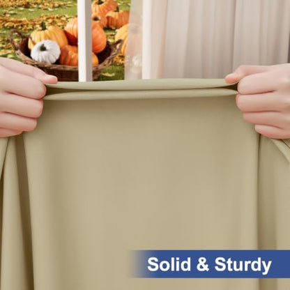 homing Rectangle Table Cloth Cover 8 Foot Taupe Elastic Fitted Tablecloth