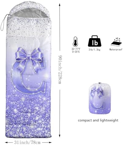 QOOMO Camping Sleeping Bags,3 Season Warm & Cool Weather,Lightweight,Waterproof Sleeping Bags for Adults & Kids,Traveling,and Outdoors,Camping Gear Equipment