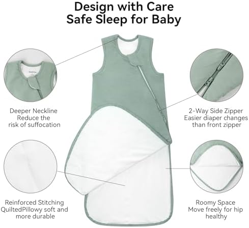 BubblePanda Rayon Made from Bamboo Sleep Sack 12-18 Months 1.0 Tog Baby