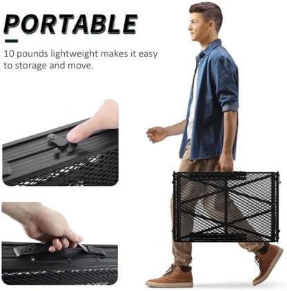 WildFinder Folding Grill Table, 4x2 FT Portable Camping Table, Foldable