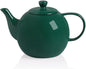 Sweejar Porcelain Teapot with Removable Stainless Steel Infuser,Microwave & Dishwasher Safe Tea Pots for Loose Tea,Tea Infuser Pots for Chrismas Women Gift (40oz Jade)