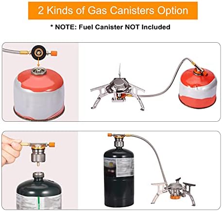 Portable Camping Gas Stove with 1LB Propane Tank Adapter