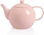 Sweejar Porcelain Teapot with Removable Stainless Steel Infuser,Microwave & Dishwasher Safe Tea Pots for Loose Tea,Tea Infuser Pots for Chrismas Women Gift (40oz Pink)