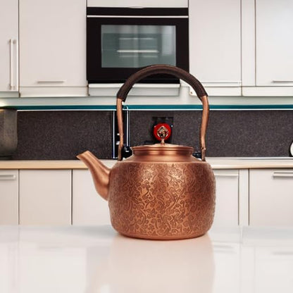 Kkekos Handmade Copper Kettle Copper Teapot for Stovetop 2000ml (Type3)