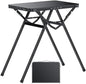 JiGiU Folding Table with Metal Mesh Desktop, Grill Table Camping Table with Carry Handle Adjustable Height (9.7", 28", 18.8"), 180lbs Weight Capacity Outdoor Table for Camp, Cooking, BBQ, RV, Picnic