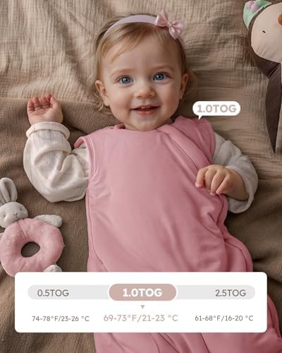 Yoofoss Baby Sleep Sack 24-36 Months Rayon Made from Bamboo 1.0 Tog