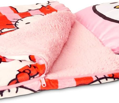 Silk Touch Sherpa Slumber Bag for Boys and Girls, Sleeping Bag with Zipper, Sleepover Set, 27 x 56 inches