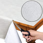Home Bargains Plus Quilted Heavy Duty Table Pad Protector with Flannel Backing, Cut to Fit, Heat Resistant, Wipe Clean, Protects Table from Spills and Scratches, White, 52” x 52” Square