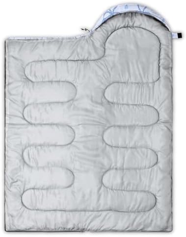 QOOMO Camping Sleeping Bags,3 Season Warm & Cool Weather,Lightweight,Waterproof Sleeping Bags for Adults & Kids,Traveling,and Outdoors,Camping Gear Equipment