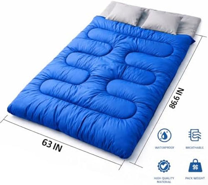 MalloMe Sleeping Bags for Adults Cold Weather & Warm - Backpacking Camping Sleeping Bag for Kids 10-12, Girls, Boys - Lightweight Compact Camping Essentials Gear Accessories Hiking Sleep Must Haves