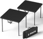 Folding Table 2 Pack, 36 Inch Square Foldable Card Tables, No Assembly Portable Folding Tables, Heavy Duty Fold-in-Half Tables with Carry Handles for Camping, Picnic, Parties, RV Travel & Indoor Use