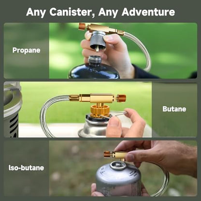 Portable Camping Stove Small Propane Butane Stove Windproof Cooking Burner Gas Stoves with Carrying Case (Infrared Stove)