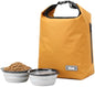 Dog Food Travel Bag 2PCS Collapsible Dog Travel Bowls dog food storage container 20L (Yellow, Large)