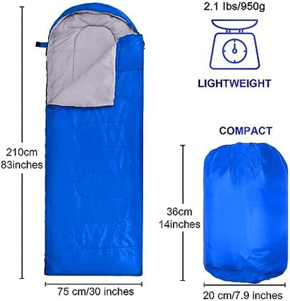 Macarrie 6 Pack Bulk Sleeping Bags for Homeless Donation, 0 Degree Waterproof Sleeping Bags with Compression Sack for Adults Winter Cold Weather Care Camping Hiking Emergency