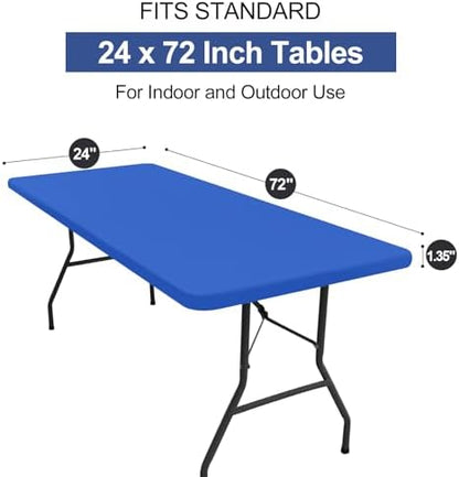 homing Rectangle Table Cloth Cover 6 Foot Blue Elastic Fitted Tablecloth