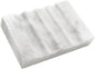 Real Marble Soap Dish for Shower Stone Tray Small Bar Soap Holder with Self Draining | Non-Slip, Luxury Bath Room Accessories (White)