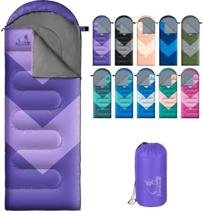 Sleeping Bag for Adults, Lightweight Waterproof 3 Season Camping