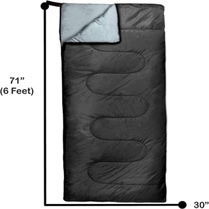 Bulk 10 Pack Envelope Sleeping Bags, 4 Seasons Warm or Cold Lightweight Indoor Outdoor Sleeping Bags for Adults, Backpacking, Camping