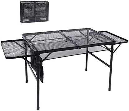 Nice C Metal Folding Grill Table, Camping Tailgate Grill Station