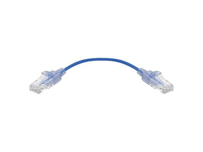 Monoprice Cat6A 6in 10-Color 10-Pk Patch Cable UTP 30AWG 10G Pure Bare Copper Snagless RJ45 SlimRun Series Ethernet Cable