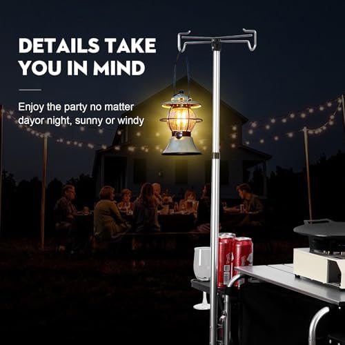 Camping Folding Cooking Table with 4 Panels & Carry Bag for BBQ RV Picnic