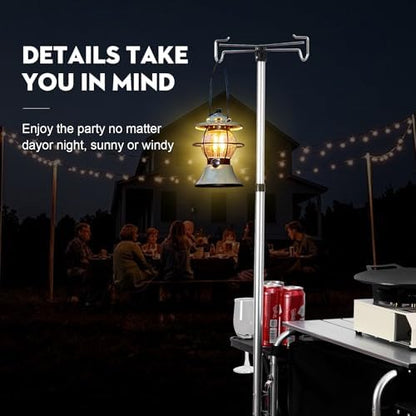 Camping Folding Cooking Table with 4 Panels & Carry Bag for BBQ RV Picnic