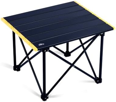 iClimb Ultralight Compact Camping Folding Table (Reinforced Black - S)