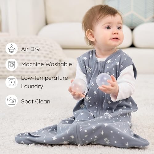 Baby Sleep Sack 6-12 Months 0.5 Tog Soft Sleeping Bag 100% Cotton