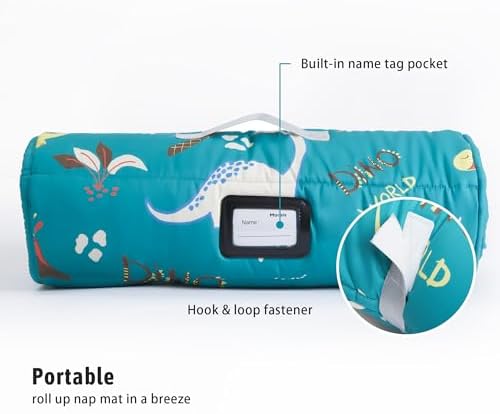 MORAIS Toddler Nap Mat with Pillow and Blanket, 52" x 20" Lightweight and Soft Nap Mat for Preschool, Daycare, Travel Sleeping Bags