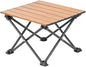 Wind Tour Roll-Up Camping Table, 4-Person Lightweight Portable Outdoor Table with Carry Bag for Picnics BBQ Travel (15.7”x13.7”x11”| Wood Grain)