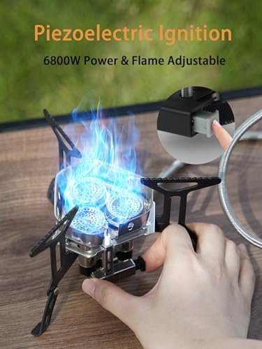 ONLYFIRE OUTDOOR LIVING Portable Camping Stove with 1LB Propane Gas Adapter